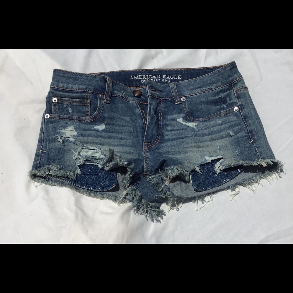 BOGO America Eagle Denim Cutoff Shorts